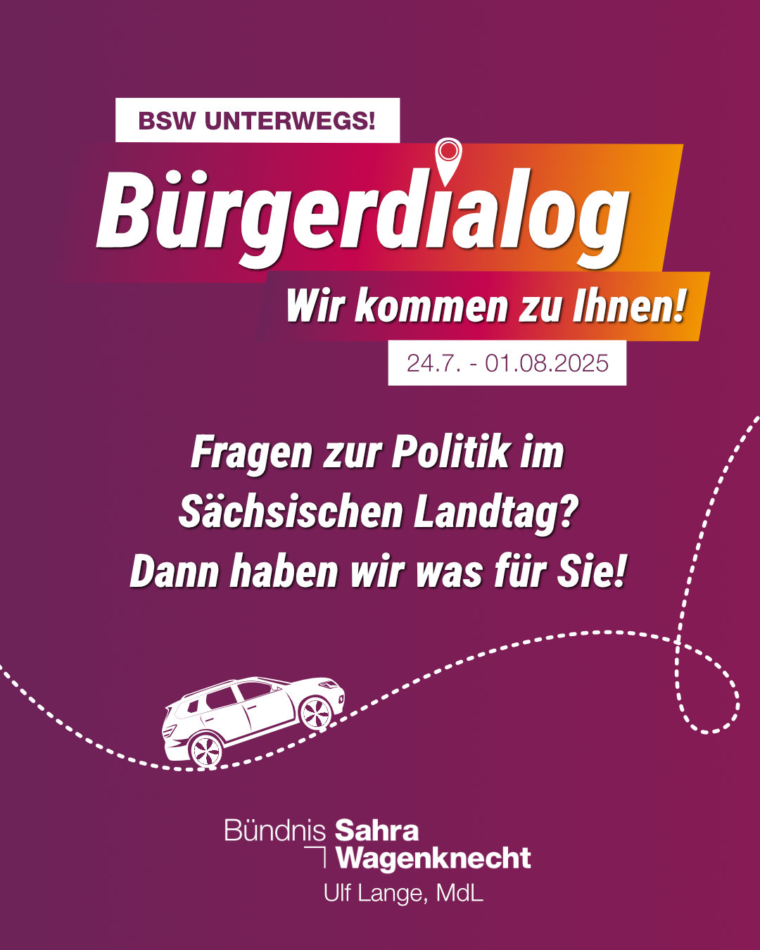 Das BSW auf Tour im Erzgebirgskreis