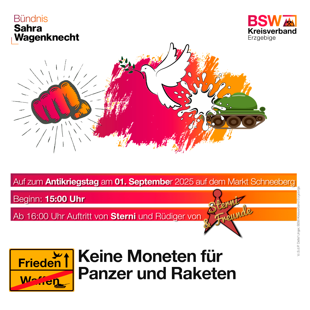 Alle auf die Straßen für Frieden