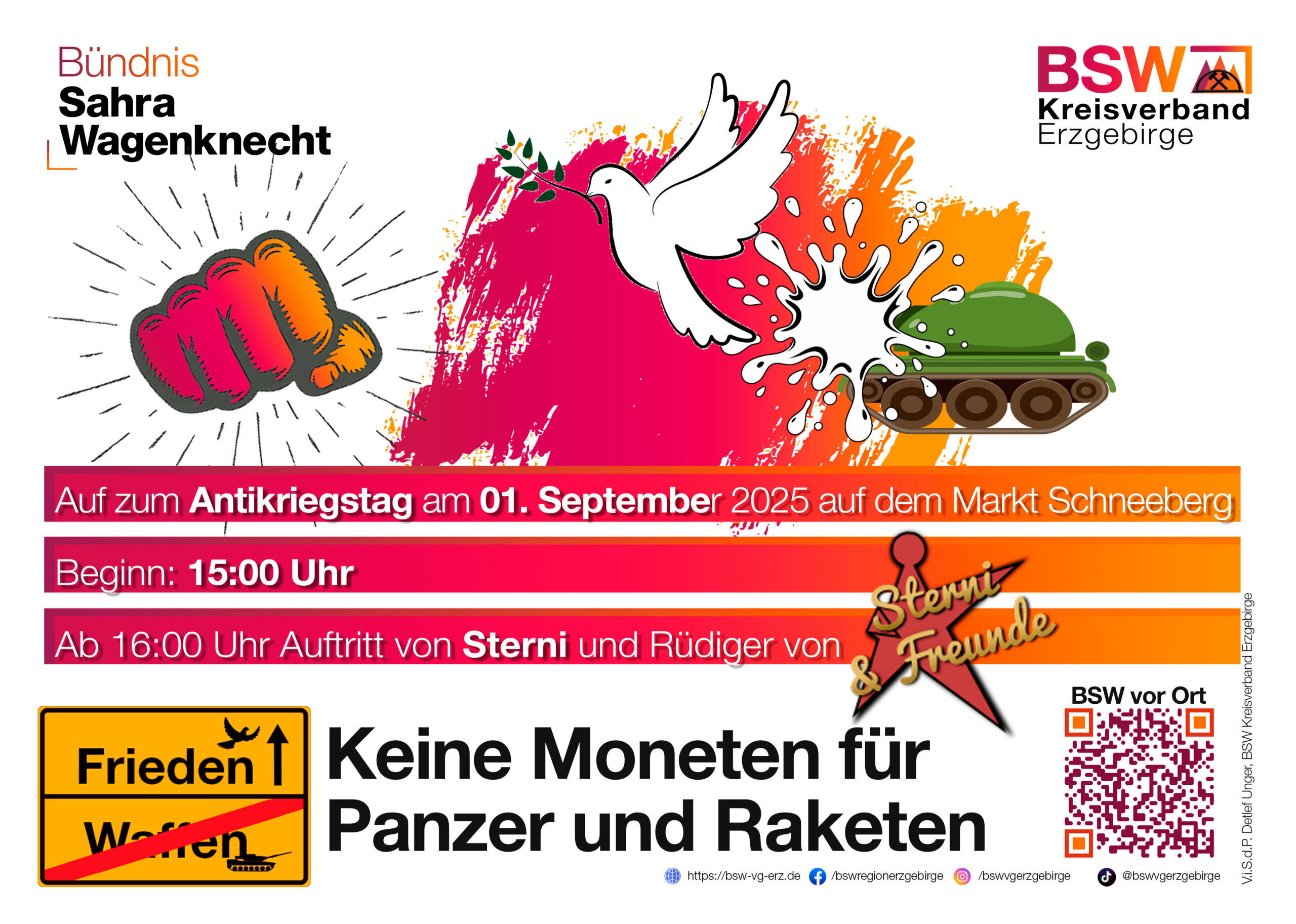 Alle auf die Straßen für Frieden