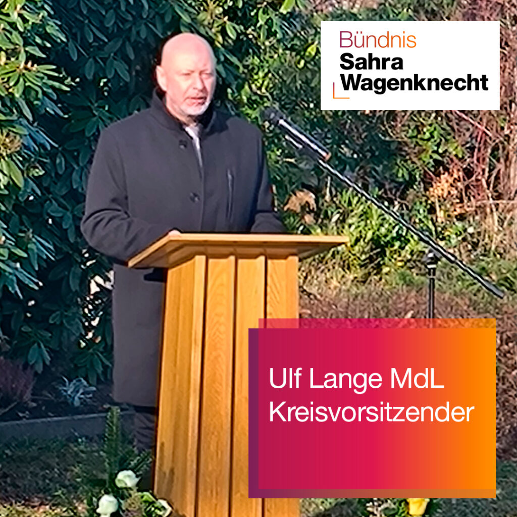 Volkstrauertag Ulf Lange MdL und Kreisvorsitzender des BSW